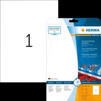 HERMA 4698 - Folien-Etiketten, wetterfest, 210 x 297 mm, 25 St&uuml;ck, wei&szlig;
