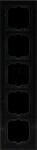 BJ 1725-281 - Abdeckrahmen 5-fach schwarz - Busch-axcent&reg;