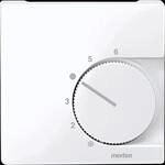 ME SM 534725 - System M, Raumtemperaturregler, Zentralplatte, aktivwei&szlig; gl&auml;nzen