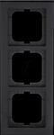 BJ 1723-281 - Abdeckrahmen 3-fach schwarz - Busch-axcent&reg;