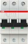 ABB S203-C50 - Leitungsschutzschalter, Char. C, 50 A, 3 polig
