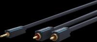 CLICK 70468 - Adapterkabel, 3,5 mm Klinken Stecker auf 2x Cinch, 3m