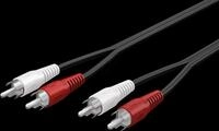 GOOBAY 50030 - Cinch Kabel, 2x Cinch Stecker auf 2x Cinch Stecker, 5,0 m