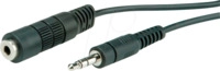 ROLINE 11094353 - 3,5mm Klinke Kabel, Stecker / Buchse, 3 m
