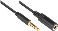 GC AS-35V4B2 - Audio Kabel, 3,5 mm 4-Pol Klinkenstecker auf Kupplung, 2,0 m