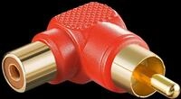 GOOBAY 11686 - Cinch Stecker auf gewinkelte Cinch Buchse