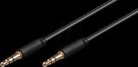 GOOBAY 69116 - Audio Kabel, 3,5 mm Stereo Klinkenstecker, 0,5 m, schwarz
