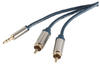 SHVP 30831-SL - Audio Kabel, 3,5 mm Klinkenstecker auf 2x Cinch, 0,75 m