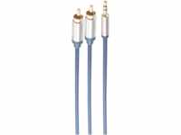 SHVP 30832-SL - Audio Kabel, 3,5 mm Klinkenstecker auf 2x Cinch, 1,5 m