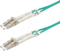 ROLINE 21158700 - LWL Patchkabel, LC Duplex, OM3, 50/125 &micro;m, t&uuml;rkis, 0,5 m