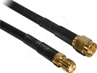 DELOCK 88443 - WLAN Kabel, SMA Stecker, SMA Kupplung, 2m