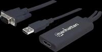 MANHATTAN 152426 - VGA Adapter, VGA Stecker auf HDMI Buchse