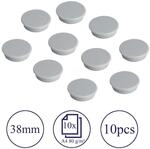 FRANKEN HM3812 - Magnete, 38 mm, grau, 10 St&uuml;ck