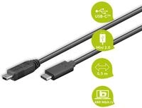 GOOBAY 67989 - USB 2.0 Kabel, C Stecker auf Mini B, 0,5 m