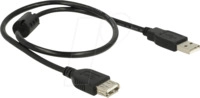 DELOCK 83401 - USB 2.0 Kabel, A Stecker auf A Buchse, 0,5 m