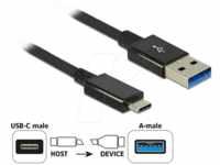 DELOCK 83983 - USB 3.1 Kabel, C Stecker auf A Stecker, 1 m