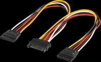 GOOBAY 95114 - SATA Strom Buchse > 2x SATA Strom Stecker