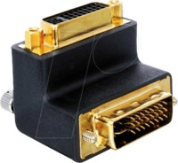 DELOCK 65173 - DVI Adapter, DVI Stecker auf DVI Buchse, rechts gewinkelt