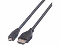 ROLINE 11045581 - HDMI-A Stecker > HDMI Micro-D Stecker, mit Ethernet, 2 m