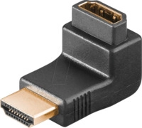 GOOBAY 68782 - Adapter, HDMI Stecker auf HDMI Buchse, 90&deg;, oben