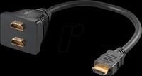 GOOBAY 68784 - Adapterkabel, HDMI Stecker auf 2x HDMI Buchse