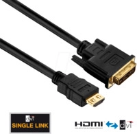 PURE PI3000-010 - HDMI/DVI Kabel, PureInstall Serie, 1 m