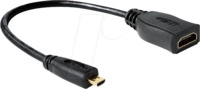 DELOCK 65391 - Adapter, micro HDMI D Stecker auf HDMI A Buchse