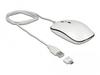 DELOCK 12532 - Maus (Mouse), Kabel, USB, weiß