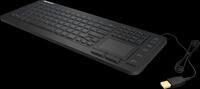 KEYSONIC 28036 - Tastatur, USB, Silikon, IP68, Touchpad, schwarz