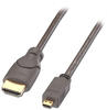 LINDY 41350 - HDMI A Stecker > HDMI Micro D Stecker 4K 30 Hz, 0,5 m