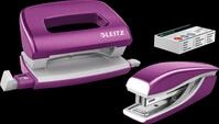 LEITZ 55612062 - Set Mini-Heftger&auml;t und -Locher, NeXXt WOW, violett