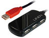 LINDY 42783 - USB 2.0 Hub, 4 Port, Verlängerung, aktiv, Daisy Chain, 12 m