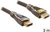 DELOCK 82772 - DisplayPort Kabel, DisplayPort 1.2 Stecker, 3 m, schwarz
