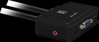 LEVELONE KVM0223 - 2-Port Kabel KVM Switch, VGA, USB, Audio