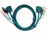 ATEN 2L-7D02U - KVM Kabel DVI-D (Single Link), USB, Audio, schwarz, 1,8 m