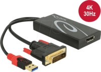 DELOCK 62596 - DisplayPort Adapter, DVI 24+1 Stecker auf DP Buchse