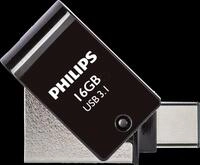 PHI FM16DC152B - USB-Stick, USB 3.1, 16 GB, USB C, 2-in-1