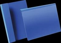 DURABLE 172307 - Kennzeichnungstasche mit Falz, A4 quer, blau, 50 St&uuml;ck