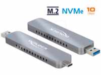 DELOCK 42616 - Externes M.2 Key M SSD Metallgehäuse, USB 3.1 A,und C