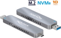 DELOCK 42616 - Externes M.2 Key M SSD Metallgeh&auml;use, USB 3.1 A,und C