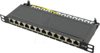 LOGILINK NP0066 - Patchpanel, 10", 12-Port, Cat.6a, 0,5 HE