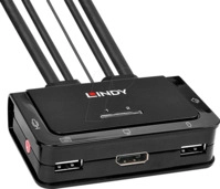LINDY 42344 - 2-Port KVM Switch, DisplayPort