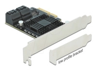 DELOCK 90498 - PCIe x4 > 5x SATA, Low Profile