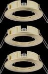 PLM 92483 - Einbaurahmen f&uuml;r Einbaustrahler, max. 3x10 W, rund, messing
