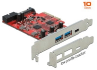 DELOCK 90492 - PCIe x4 > 1 x extern USB 3.1 C, 2x A, 1x intern USB 3.0 Pfosten