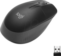 LOGITECH M190 SW - Maus (Mouse), Funk, M190, anthrazit