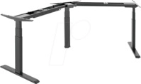 LOGILINK EO0017 - Elektrisch verstellbares 120&deg; Eckschreibtischgestell, 3...