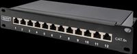 DIGITUS 91612SEA - Patchpanel, Cat.6a, 1HE, 12 Port, geschirmt, schwarz