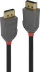 LINDY 36483 - DisplayPort 1.2 Kabel, 4K 60 Hz, 3,0 m