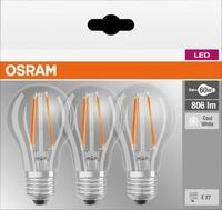 OSR 405807581953 - LED-Lampe BASE E27, 6 W, 806 lm, 4000 K, 3er-Pack